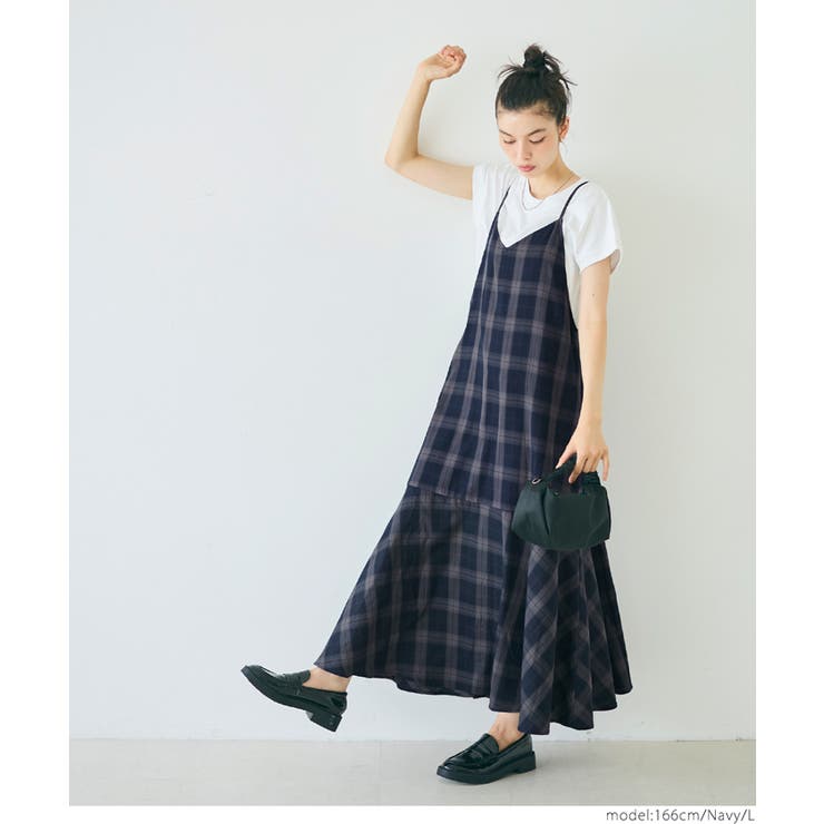 チェックキャミワンピース | coca | 詳細画像6 