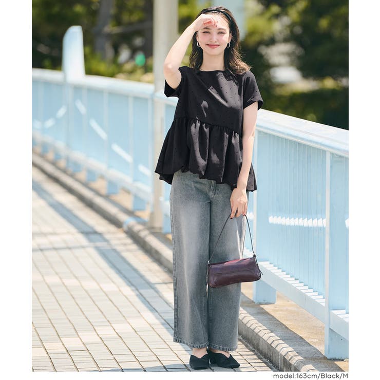 フロッキードットバルーンブラウス | coca | 詳細画像16 