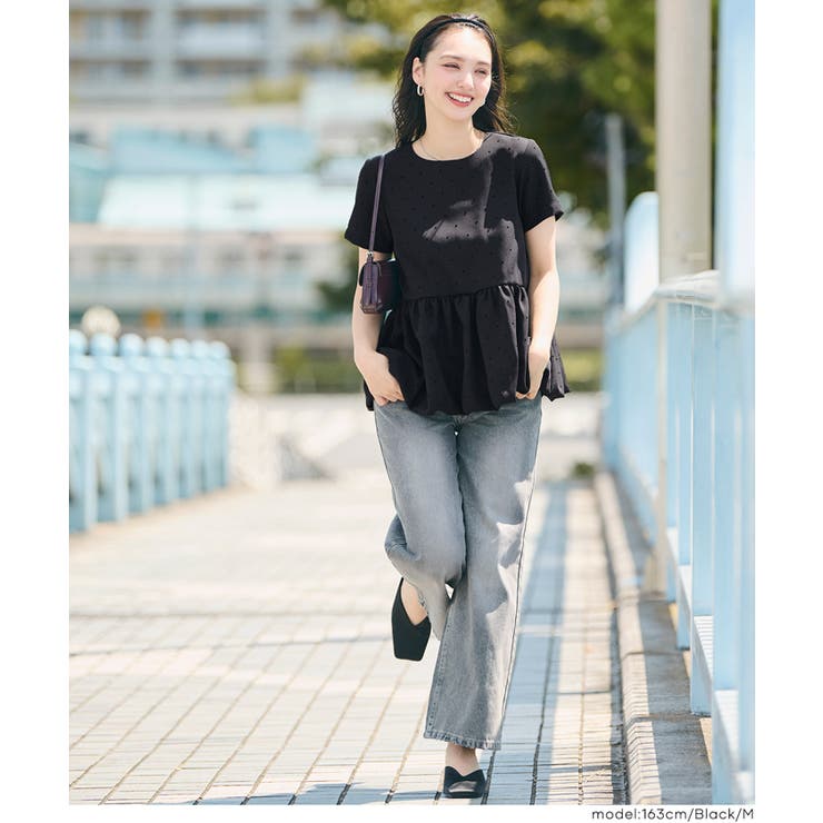 フロッキードットバルーンブラウス | coca | 詳細画像18 