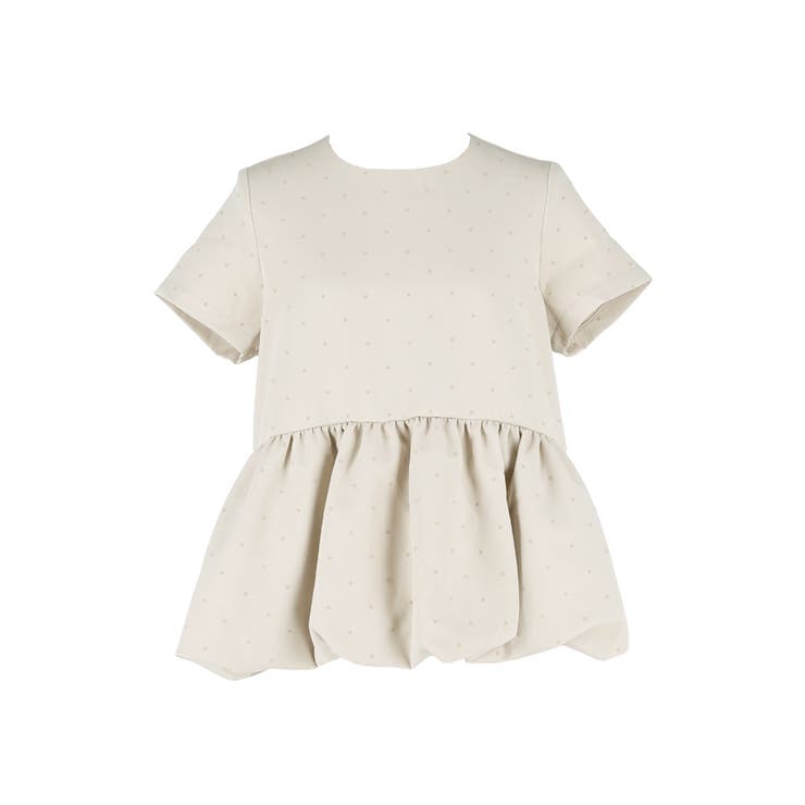 フロッキードットバルーンブラウス | coca | 詳細画像2 