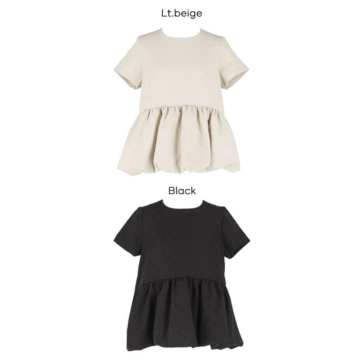 フロッキードットバルーンブラウス | coca | 詳細画像21 