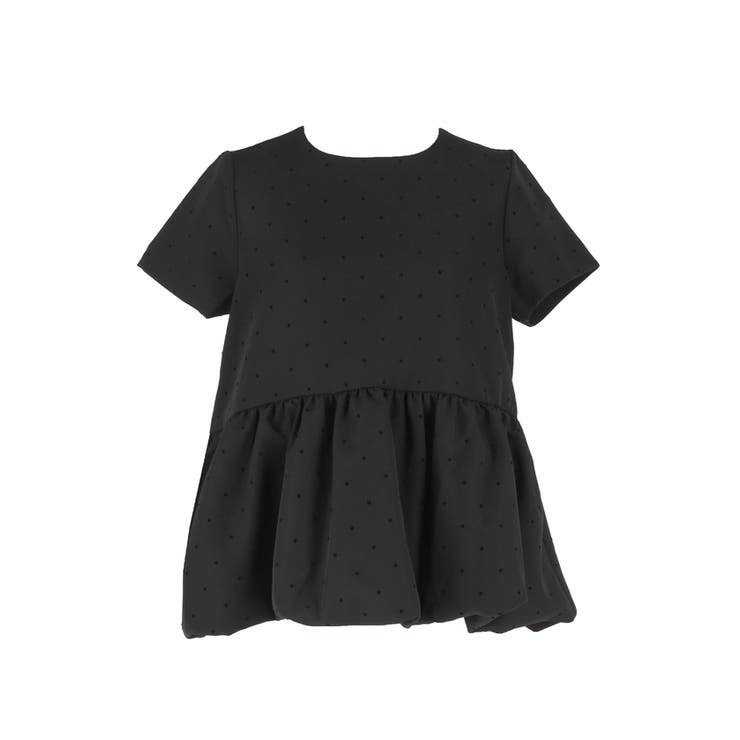 フロッキードットバルーンブラウス | coca | 詳細画像3 