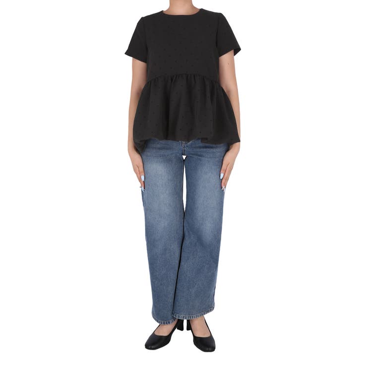 フロッキードットバルーンブラウス | coca | 詳細画像4 