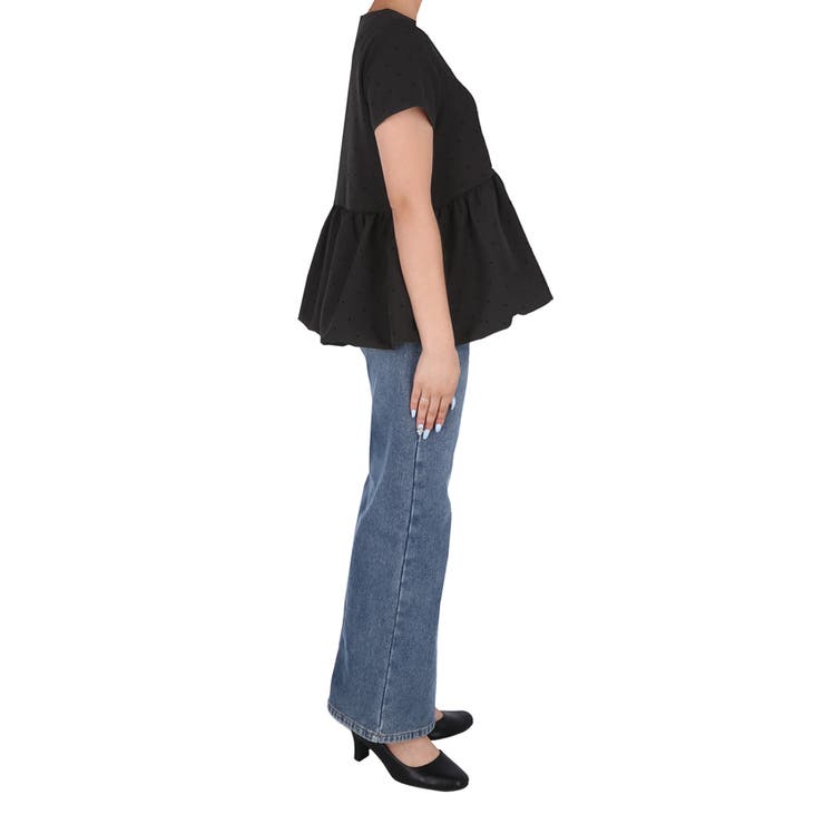 フロッキードットバルーンブラウス | coca | 詳細画像5 