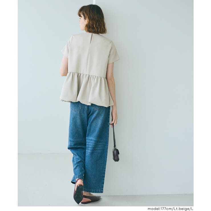 フロッキードットバルーンブラウス | coca | 詳細画像9 