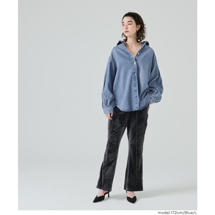 ボリュームスリーブデニムシャツ レディース | coca | 詳細画像3 