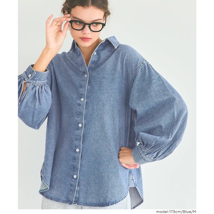 ボリュームスリーブデニムシャツ レディース | coca | 詳細画像9 