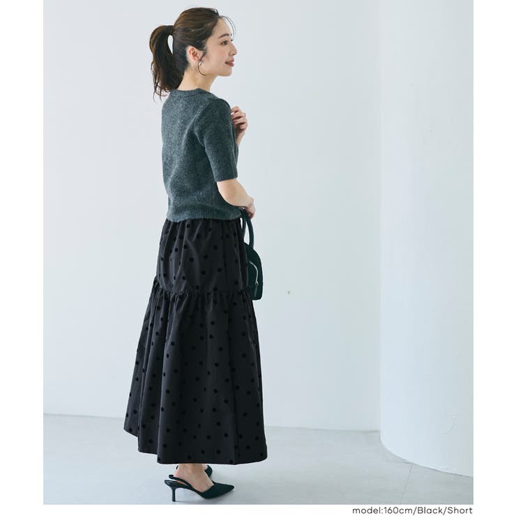 フロッキープリントティアードスカート | coca | 詳細画像15 