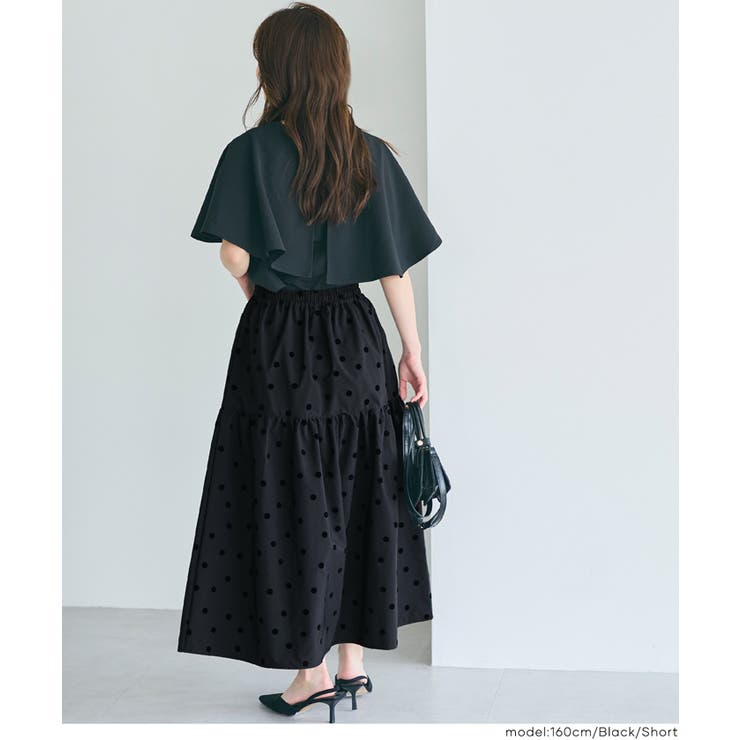 フロッキープリントティアードスカート | coca | 詳細画像19 