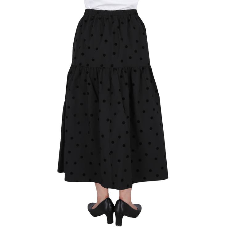 フロッキープリントティアードスカート | coca | 詳細画像6 