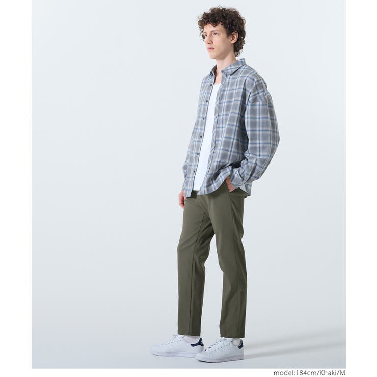 ［Khaki］ | ストレッチイージーテーパードパンツ メンズ | coca