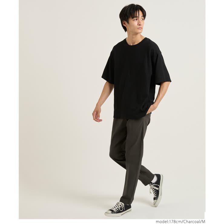 ［Charcoal］ | ストレッチイージーテーパードパンツ メンズ | coca