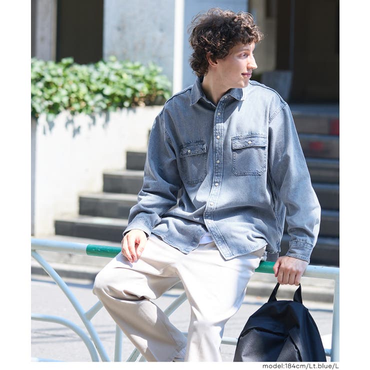 8.5ozデニムシャツ メンズ | coca | 詳細画像14 