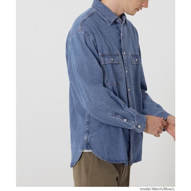 8.5ozデニムシャツ メンズ | coca | 詳細画像4 
