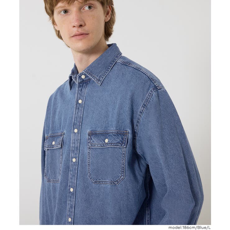 8.5ozデニムシャツ メンズ | coca | 詳細画像6 