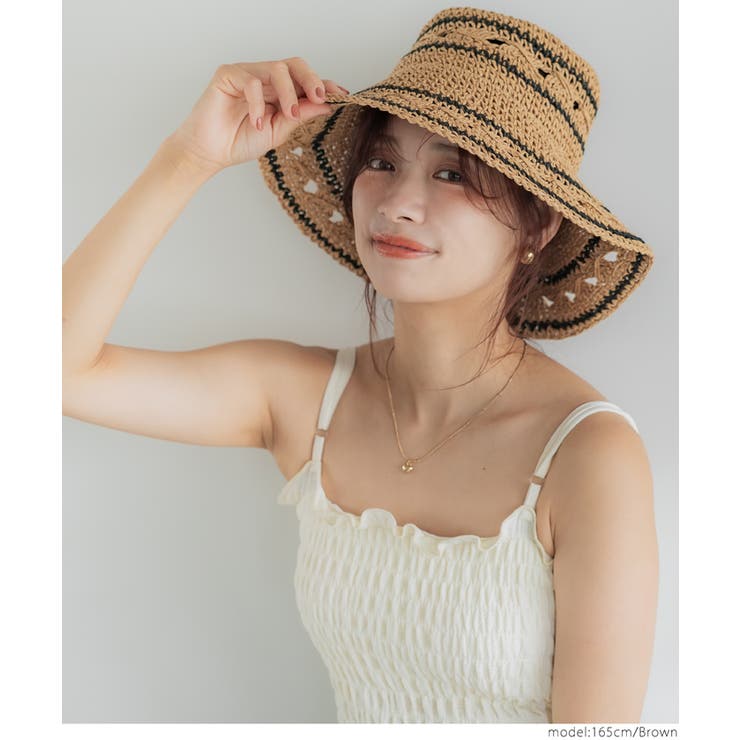 ［Brown］ | ラインペーパーハット レディース | coca