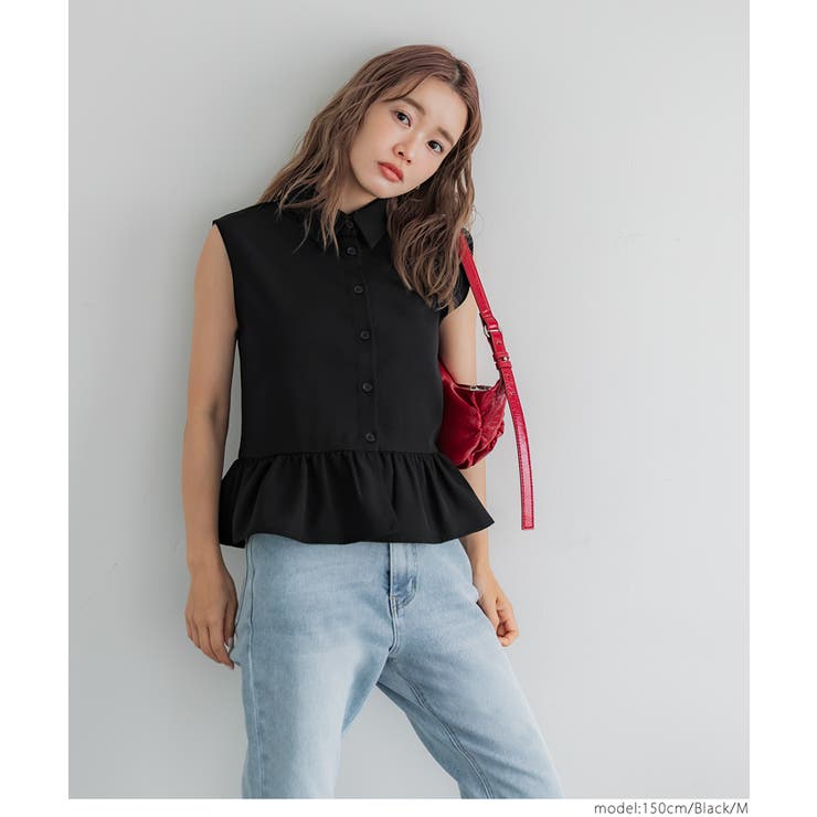 ギャザー切替ノースリーブブラウス レディース | coca | 詳細画像12 