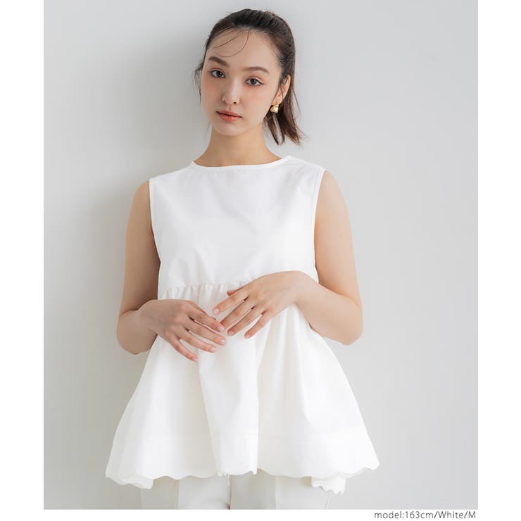 裾スカラップノースリーブブラウス レディース | coca | 詳細画像11 