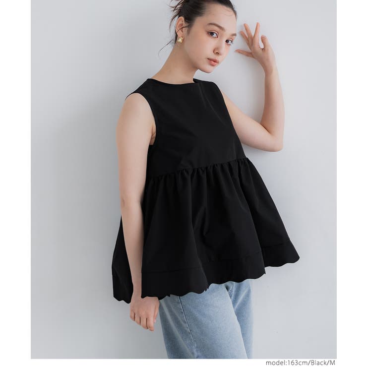 裾スカラップノースリーブブラウス レディース | coca | 詳細画像6 