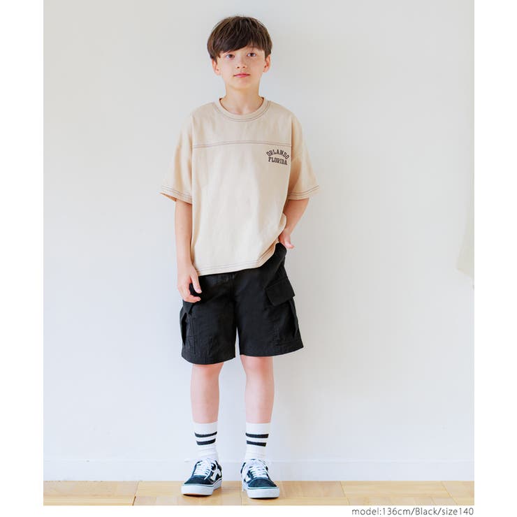ワッシャーナイロンカーゴハーフパンツ キッズ | coca | 詳細画像2 