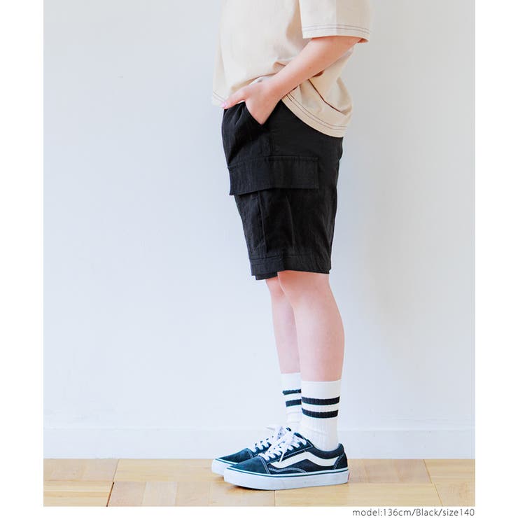 ワッシャーナイロンカーゴハーフパンツ キッズ | coca | 詳細画像3 