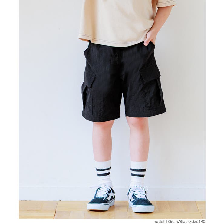 ワッシャーナイロンカーゴハーフパンツ キッズ | coca | 詳細画像5 