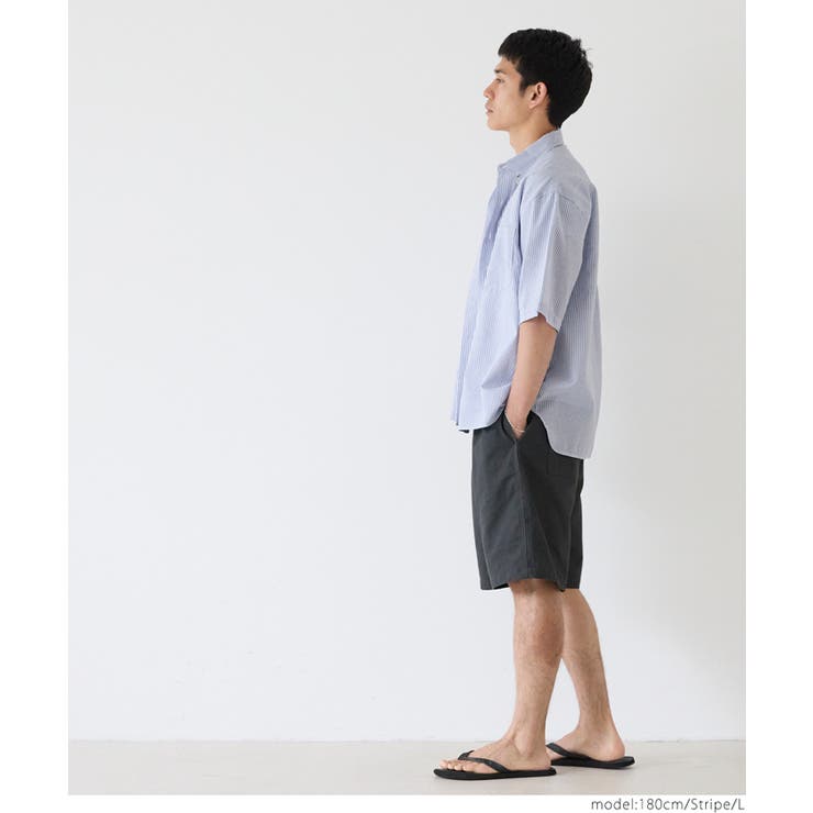 オックスボタンダウン半袖シャツ メンズ | coca | 詳細画像14 