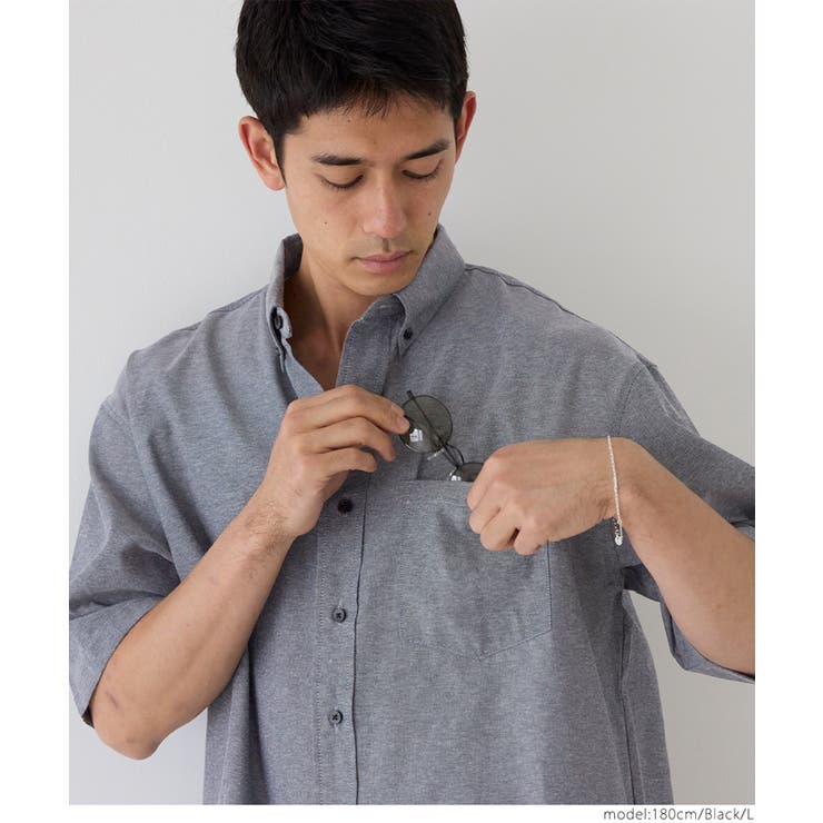 オックスボタンダウン半袖シャツ メンズ | coca | 詳細画像19 