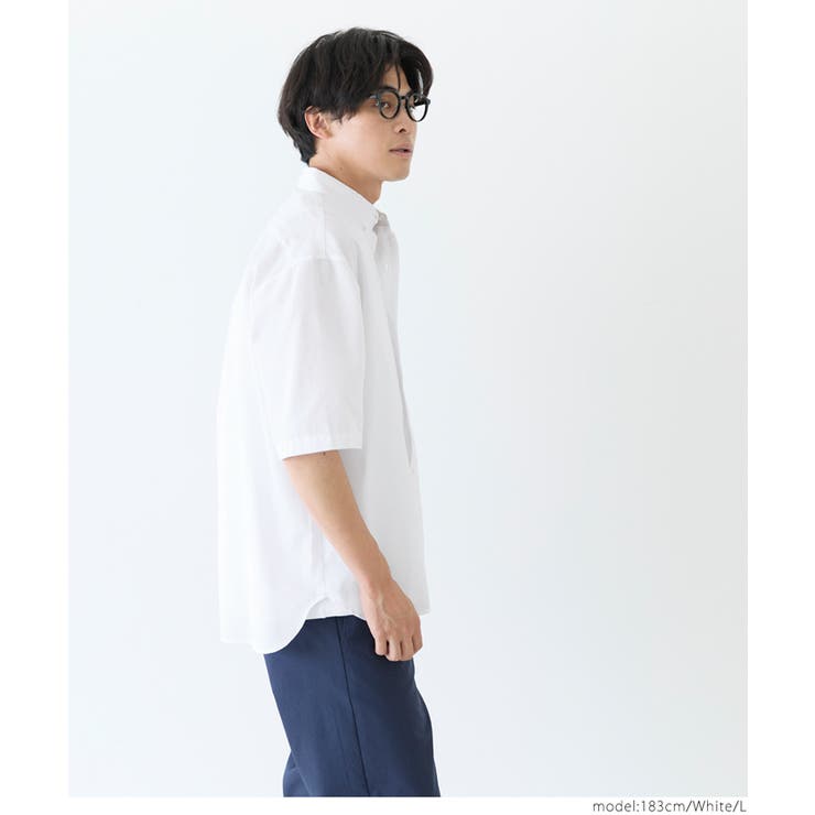 オックスボタンダウン半袖シャツ メンズ | coca | 詳細画像7 