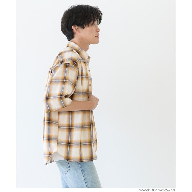 チェック半袖シャツ[品番：PA000017294]｜coca（コカ）のメンズ