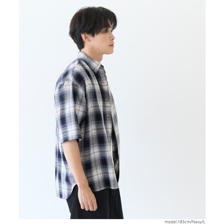 チェック半袖シャツ[品番：PA000017294]｜coca（コカ）のメンズ