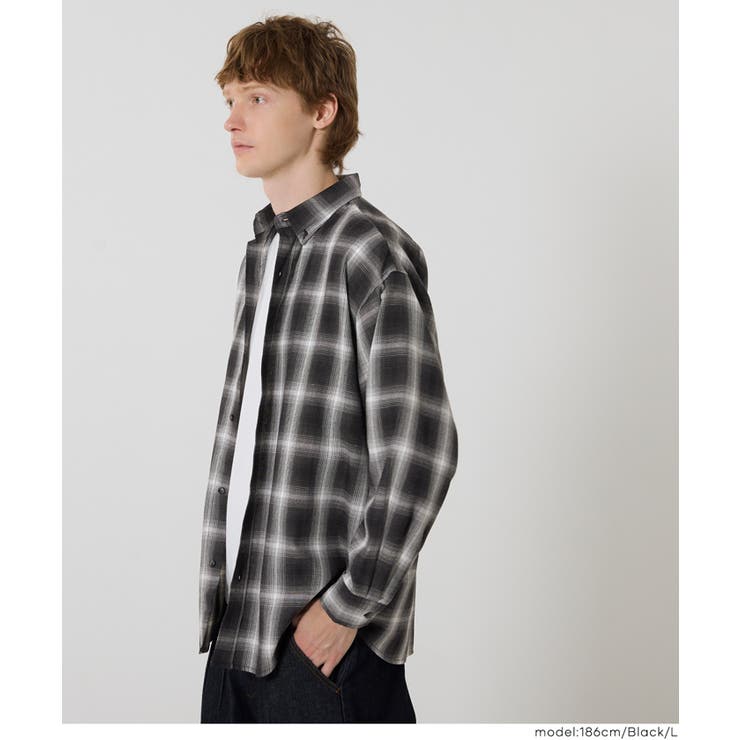 ポリエステルチェック長袖シャツ[品番：PA000017505]｜coca（コカ）の