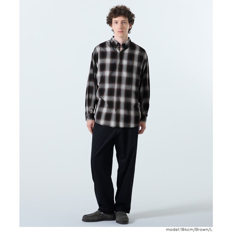 メンズTRマドラスチェック長袖シャツ メンズ | coca | 詳細画像9 