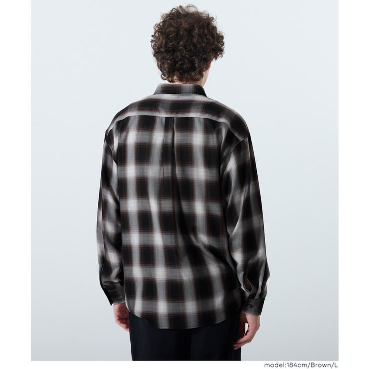 メンズTRマドラスチェック長袖シャツ メンズ | coca | 詳細画像10 