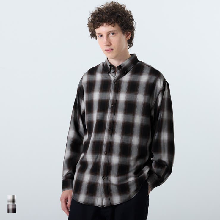 メンズTRマドラスチェック長袖シャツ メンズ | coca | 詳細画像1 