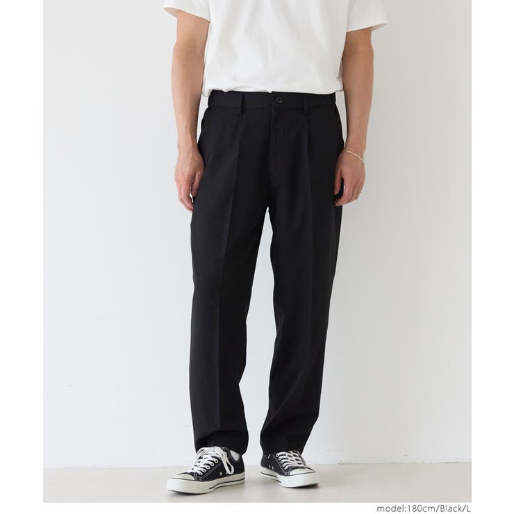 ［Black］ | TRストレッチテーパードパンツ | coca