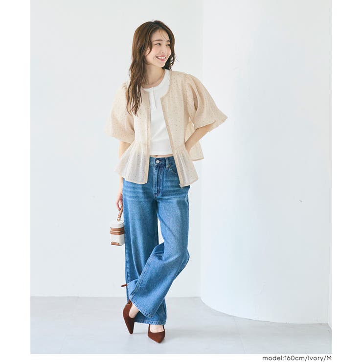 シースルーフレアブラウスジャケット | coca | 詳細画像11 