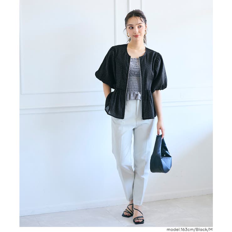 シースルーフレアブラウスジャケット | coca | 詳細画像16 