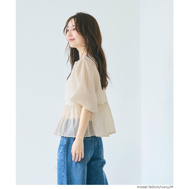 シースルーフレアブラウスジャケット | coca | 詳細画像8 