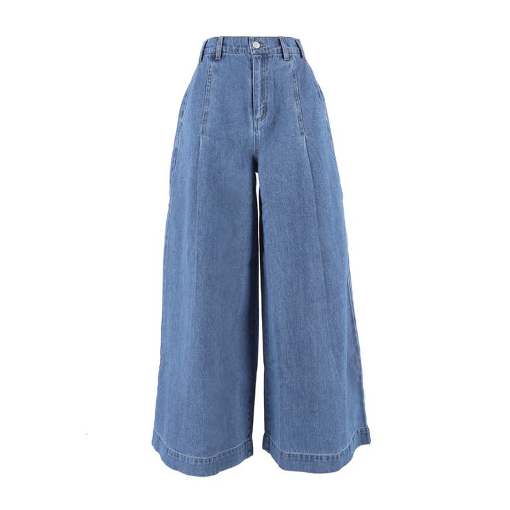 タックワイドデニムパンツ | coca | 詳細画像2 