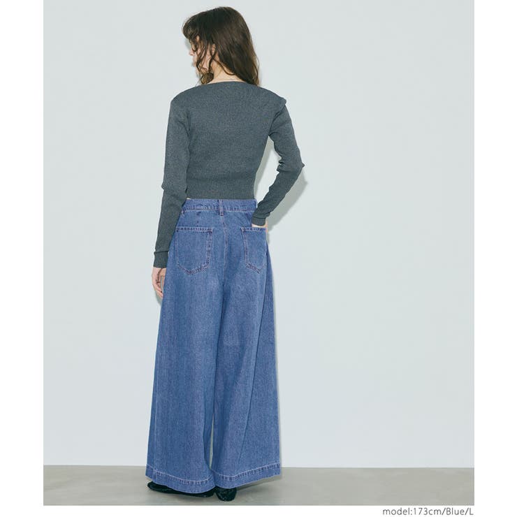 タックワイドデニムパンツ | coca | 詳細画像5 