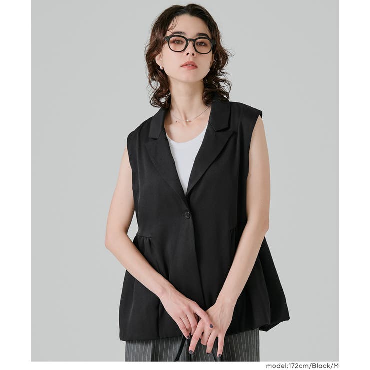 バルーンヘムベストジャケット | coca | 詳細画像10 