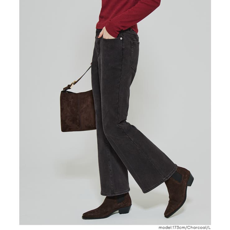 【DAILY WARM】裏起毛デニムフレアパンツ | coca | 詳細画像9 