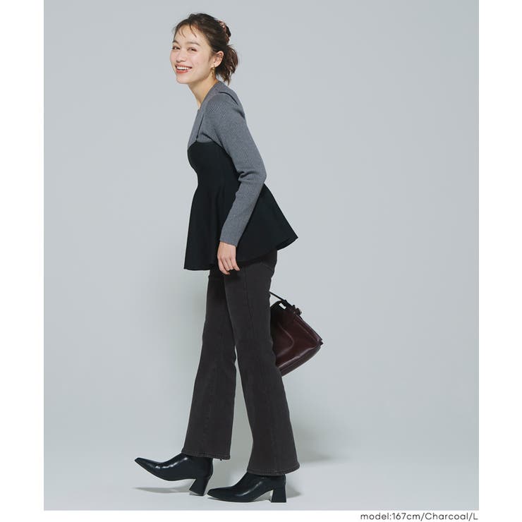 【DAILY WARM】裏起毛デニムフレアパンツ | coca | 詳細画像12 