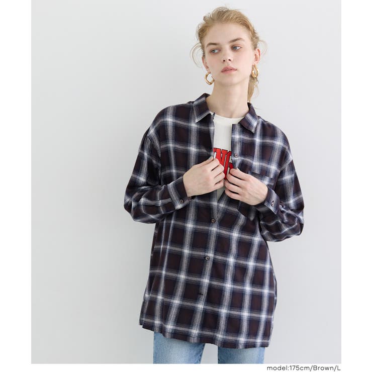 [Brown] | 秋冬コーデに欠かせない、柔らかな風合いのチェックネルシャツ | coca