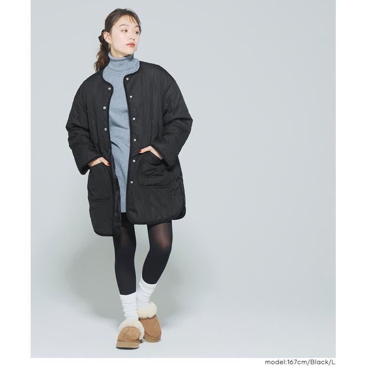 【洗える】リバーシブルファーキルティングミドルコート | coca | 詳細画像16 