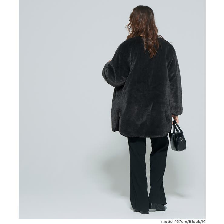 【洗える】リバーシブルファーキルティングミドルコート | coca | 詳細画像19 