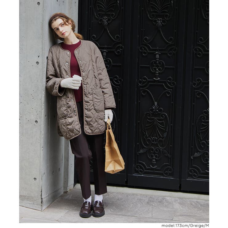 【洗える】リバーシブルファーキルティングミドルコート | coca | 詳細画像8 