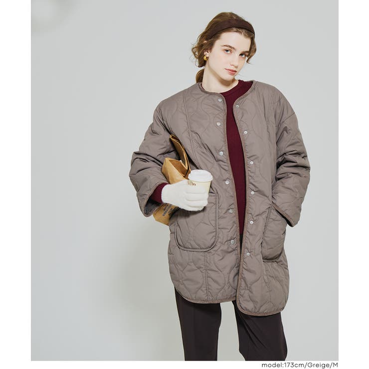 【洗える】リバーシブルファーキルティングミドルコート | coca | 詳細画像9 