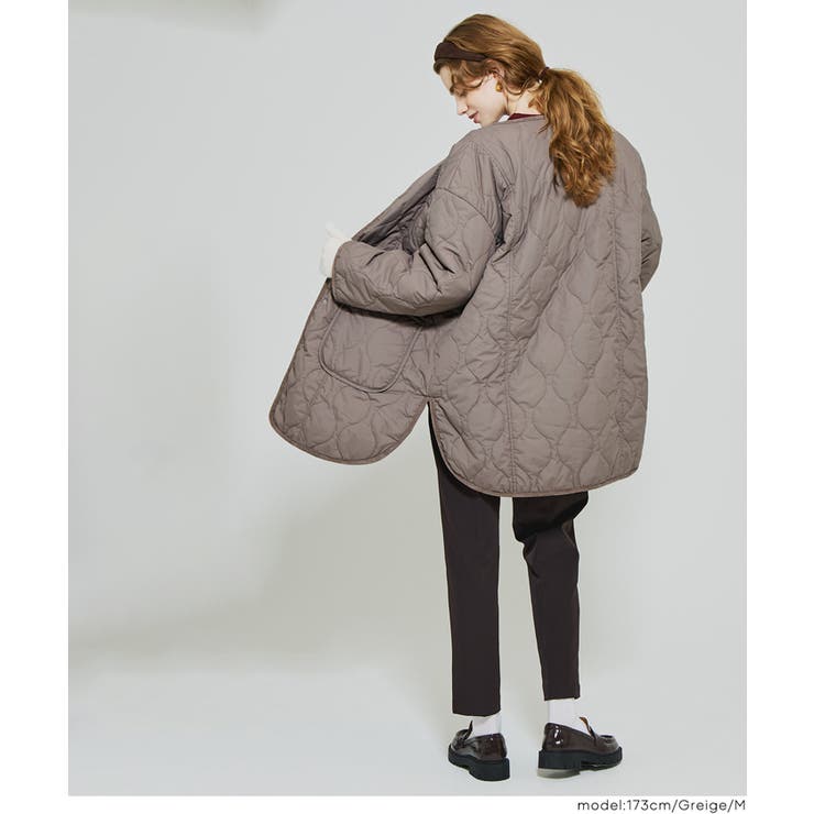 【洗える】リバーシブルファーキルティングミドルコート | coca | 詳細画像10 